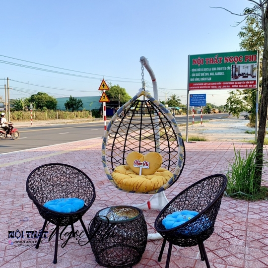 Xích Đu Đơn Đan Dây Nâu 