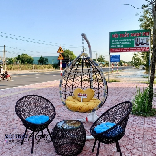 Xích Đu Đơn Đan Dây Nâu 