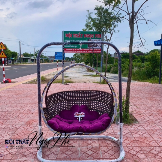 Xích Đu Đôi 2 Cần Mắt Cáo Nâu 