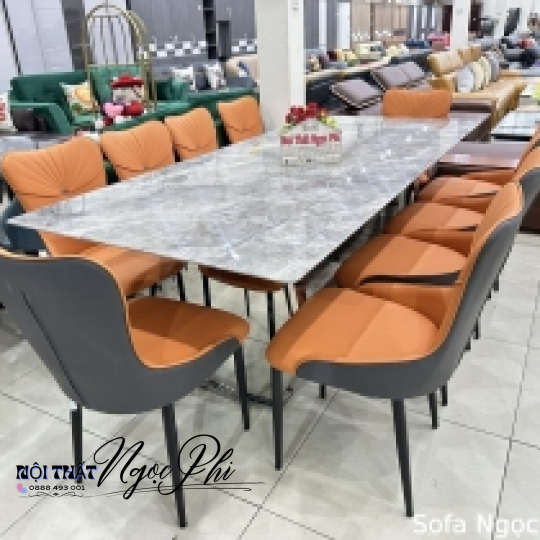 Bàn Ăn Mặt Đá Tráng Gương Cao Cấp 05