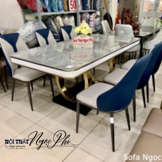 Bàn Ăn Mặt Đá Double Q Cao Cấp 18
