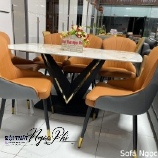 Bàn Ăn Mặt Đá Creamic Cao Cấp 19
