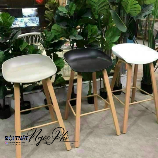 Ghế bar nhựa chân sắt