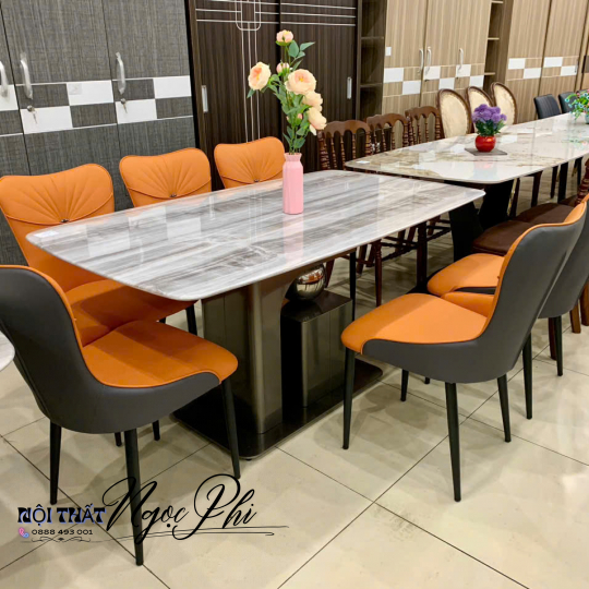 Bàn ăn Mặt Đá Tráng Gương Cao Cấp 48