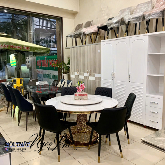 Bàn ăn tròn 2 mặt đá Cao Cấp 10