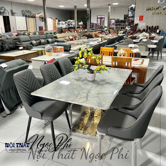 Bàn ăn Mặt Đá Siêu Tinh Thể Cao Cấp 52