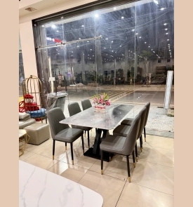 Bàn ăn Mặt Đá Tinh Thể 56