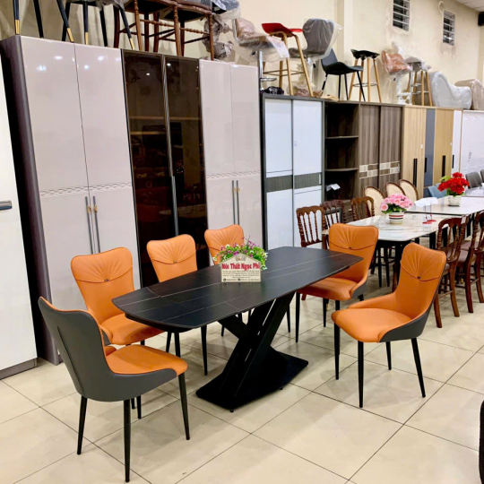 Bàn ăn Mặt Đá Xoay 360  44