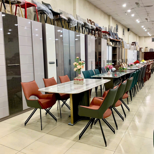Bàn ăn Mặt Đá Tráng Gương Cao Cấp 47